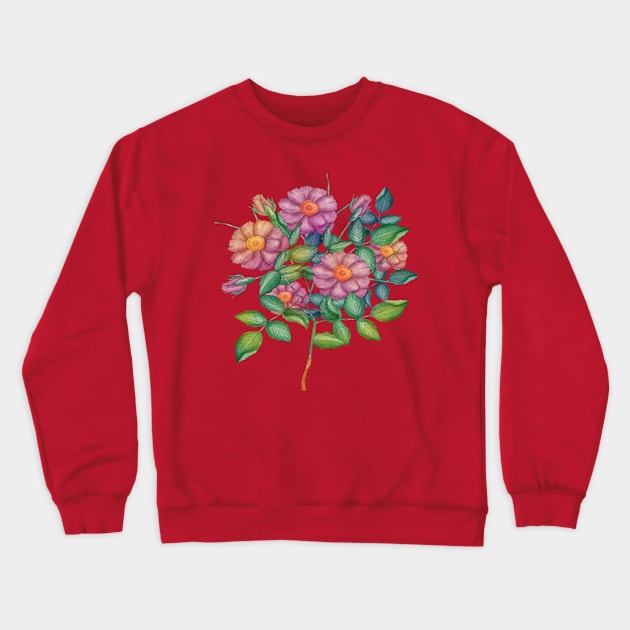 Floral Branch Crewneck Sweatshirt by Mako Design 